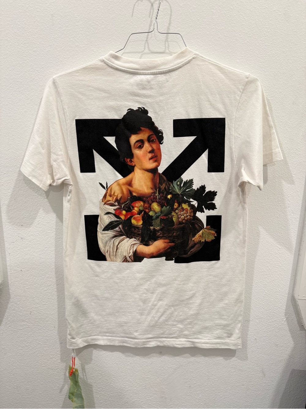 Off-White White Mona Lisa Graphic Logo Print Crew Neck Short Sleeve T-Shirt XS